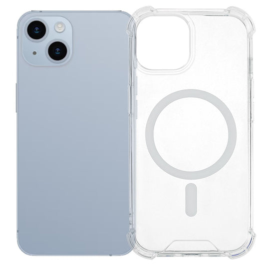 For iPhone 15 Plus / 14 Plus Case Compatible with MagSafe 1.5mm Shockproof Clear Phone Back Cover