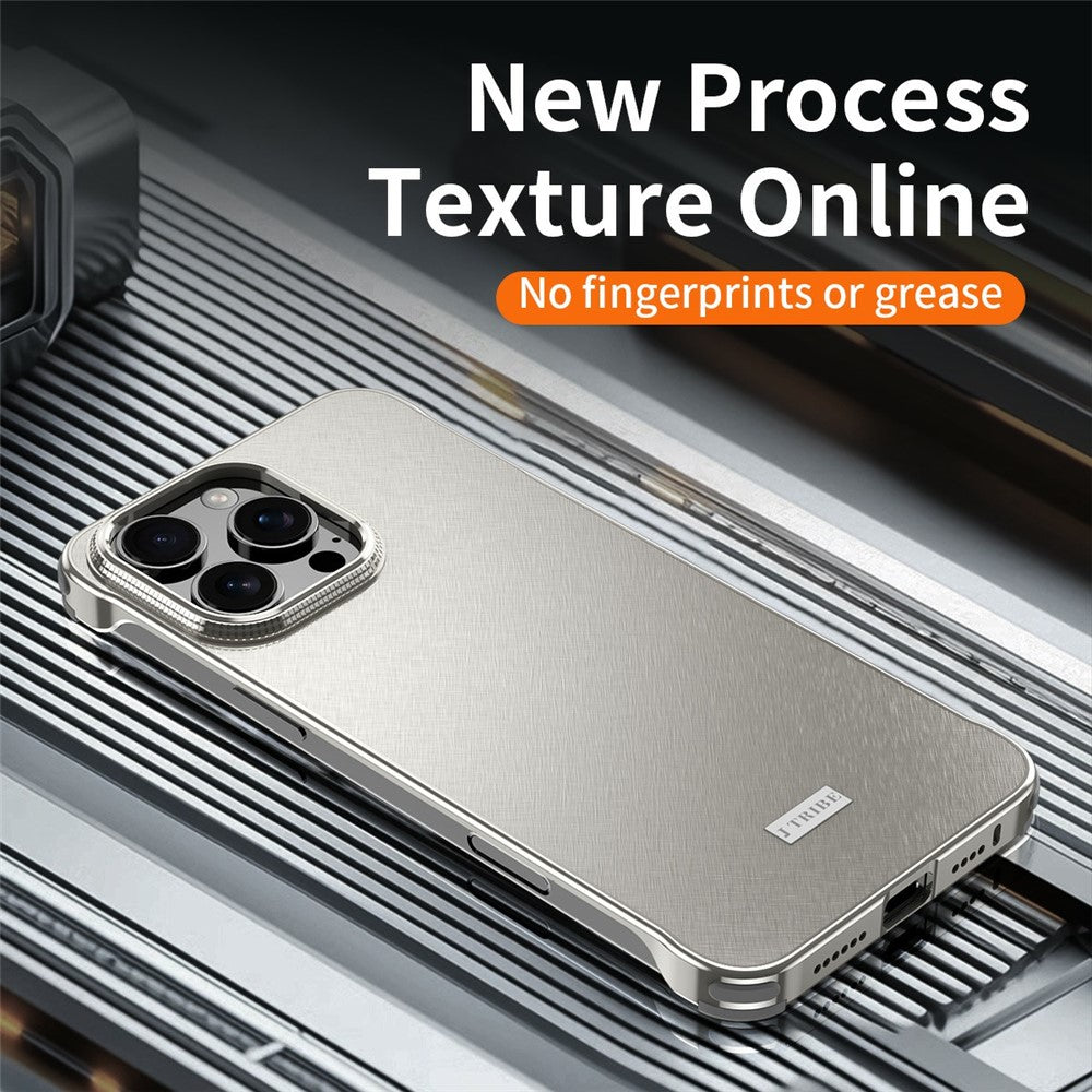 For iPhone 16 Pro Max Case PC + Silicone + Alloy Matte Phone Cover