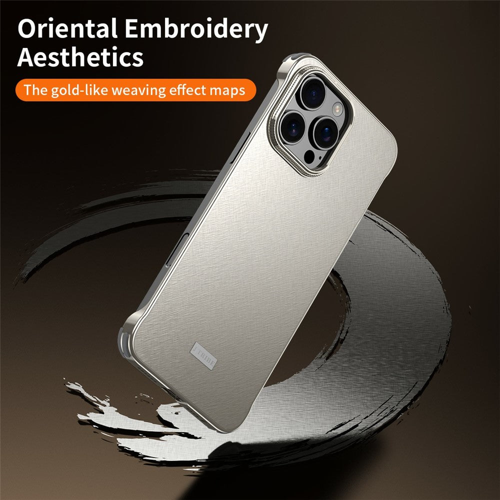 For iPhone 16 Pro Max Case PC + Silicone + Alloy Matte Phone Cover