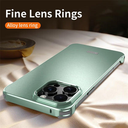 For iPhone 16 Pro Max Case PC + Silicone + Alloy Matte Phone Cover