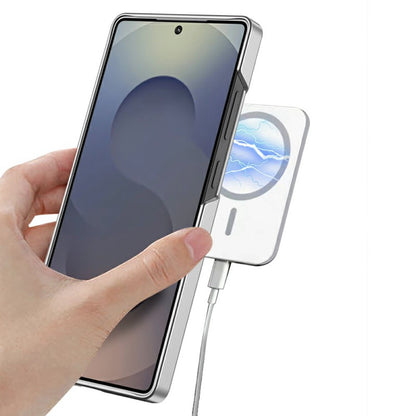 For Samsung Galaxy S25 Ultra Magnetic Case Lens Protection Kickstand Ultra Thin Matte PC Phone Cover