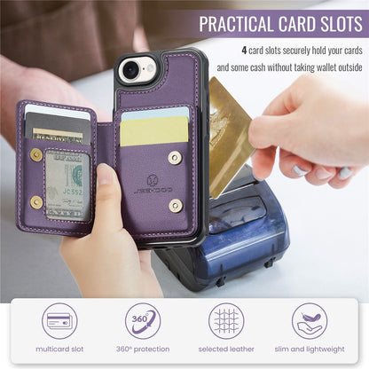 JEEHOOD For iPhone 17e / 16e Case  J05 Leather Mobile Cover with Detachable Magnetic Card Bag