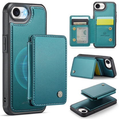 JEEHOOD For iPhone 17e / 16e Case  J05 Leather Mobile Cover with Detachable Magnetic Card Bag