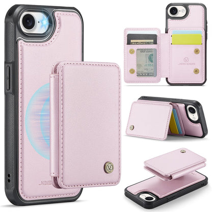 JEEHOOD For iPhone 17e / 16e Case  J05 Leather Mobile Cover with Detachable Magnetic Card Bag