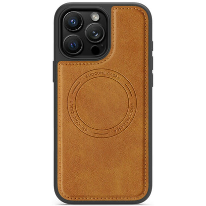 For iPhone 16 Pro Max Case Compatible with MagSafe Leather Back Phone Cover