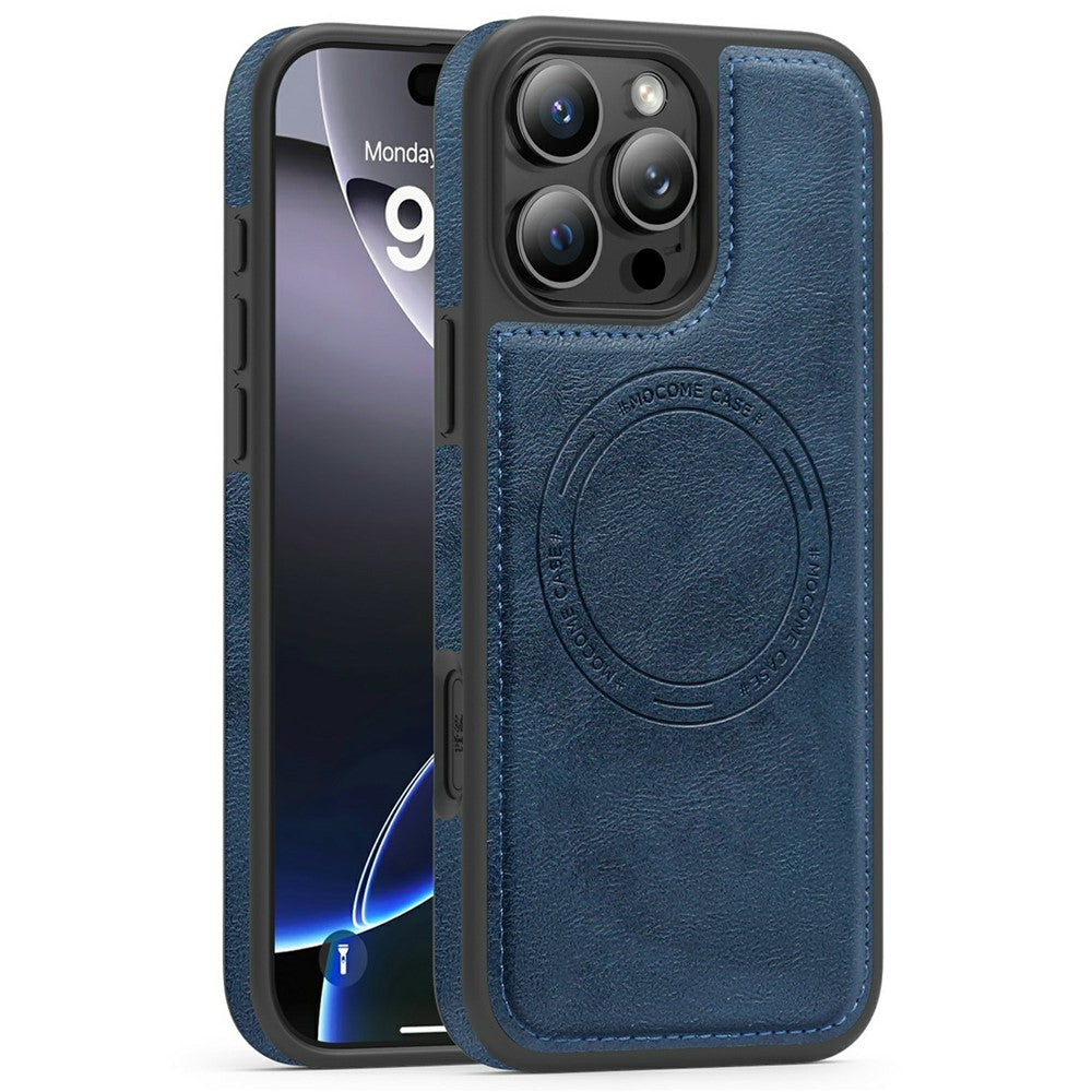 For iPhone 16 Pro Case Compatible with MagSafe Leather Back Phone Cover