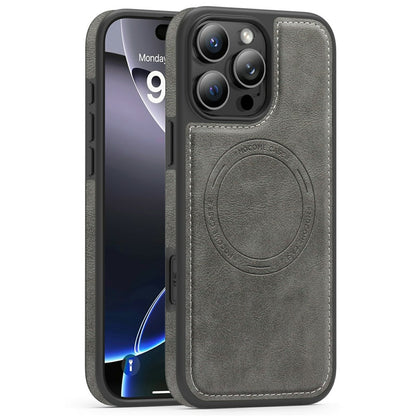 For iPhone 16 Pro Case Compatible with MagSafe Leather Back Phone Cover