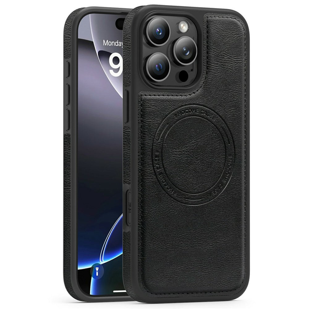 For iPhone 16 Pro Case Compatible with MagSafe Leather Back Phone Cover