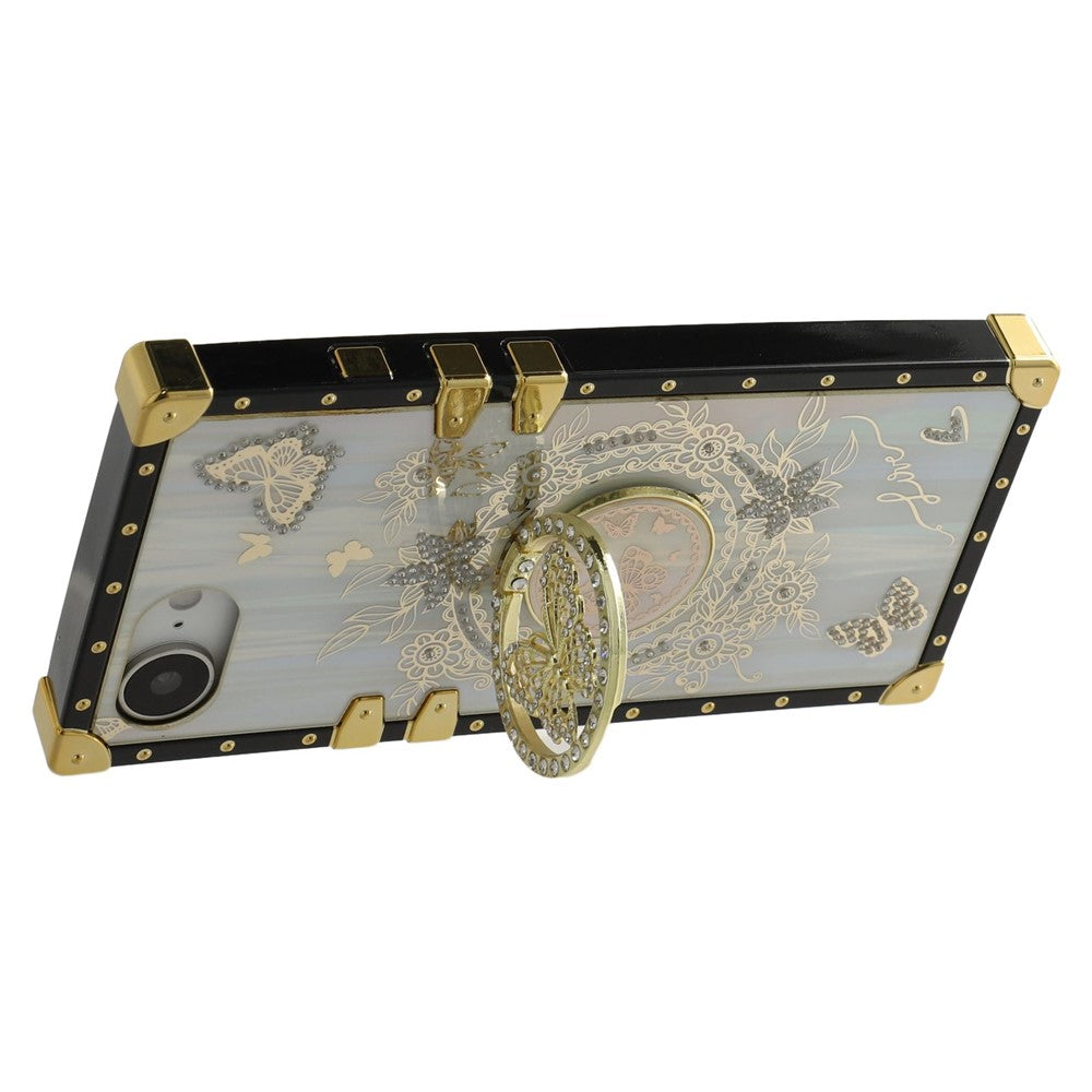 For iPhone 17e / 16e Cases Rhinestone Decor Butterfly Pattern TPU + PC Phone Cover