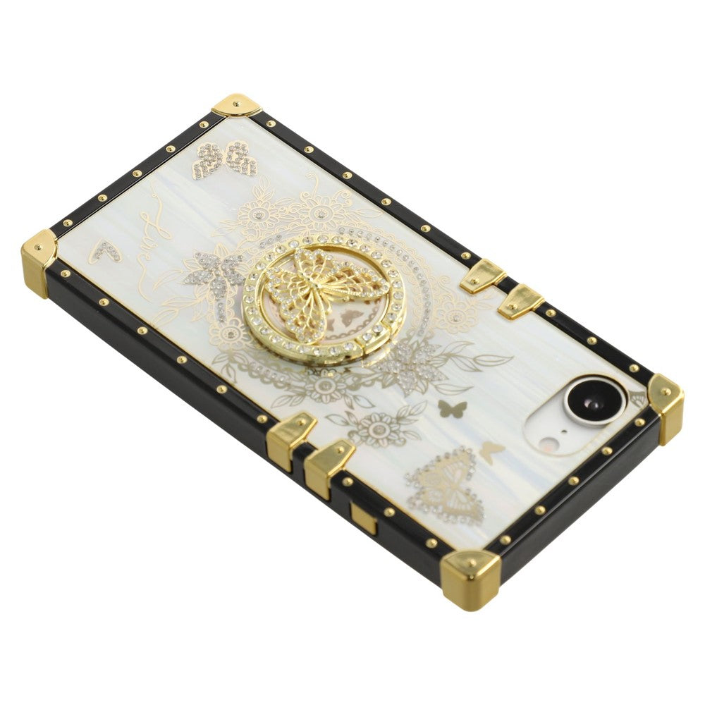 For iPhone 17e / 16e Cases Rhinestone Decor Butterfly Pattern TPU + PC Phone Cover