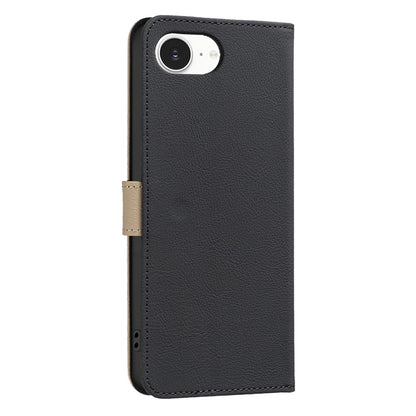 BINFEN COLOR BF36 For iPhone 17e / 16e Leather Case Floral Pattern Phone Cover RFID Blocking Wallet Stand