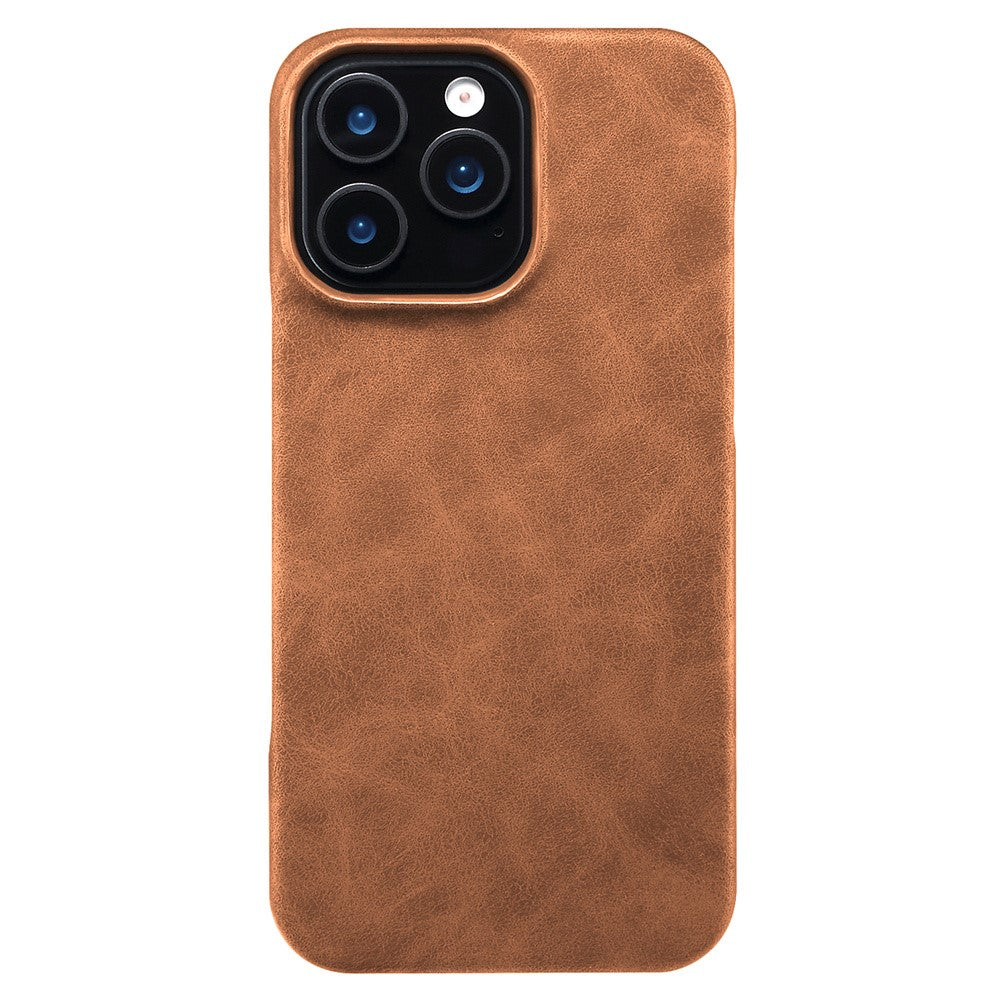 For iPhone 16 Pro Case Compatible with MagSafe Retro Leather + PC Back Cover