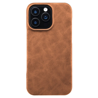 For iPhone 16 Pro Case Compatible with MagSafe Retro Leather + PC Back Cover