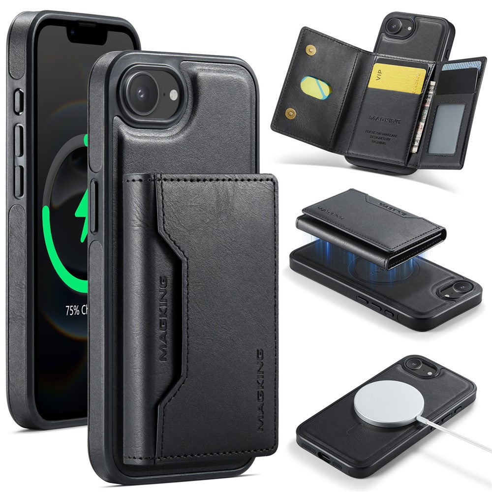 MAGKING K2 Series For iPhone 17e / 16e Case Compatible with MagSafe PC + TPU + PU Phone Cover