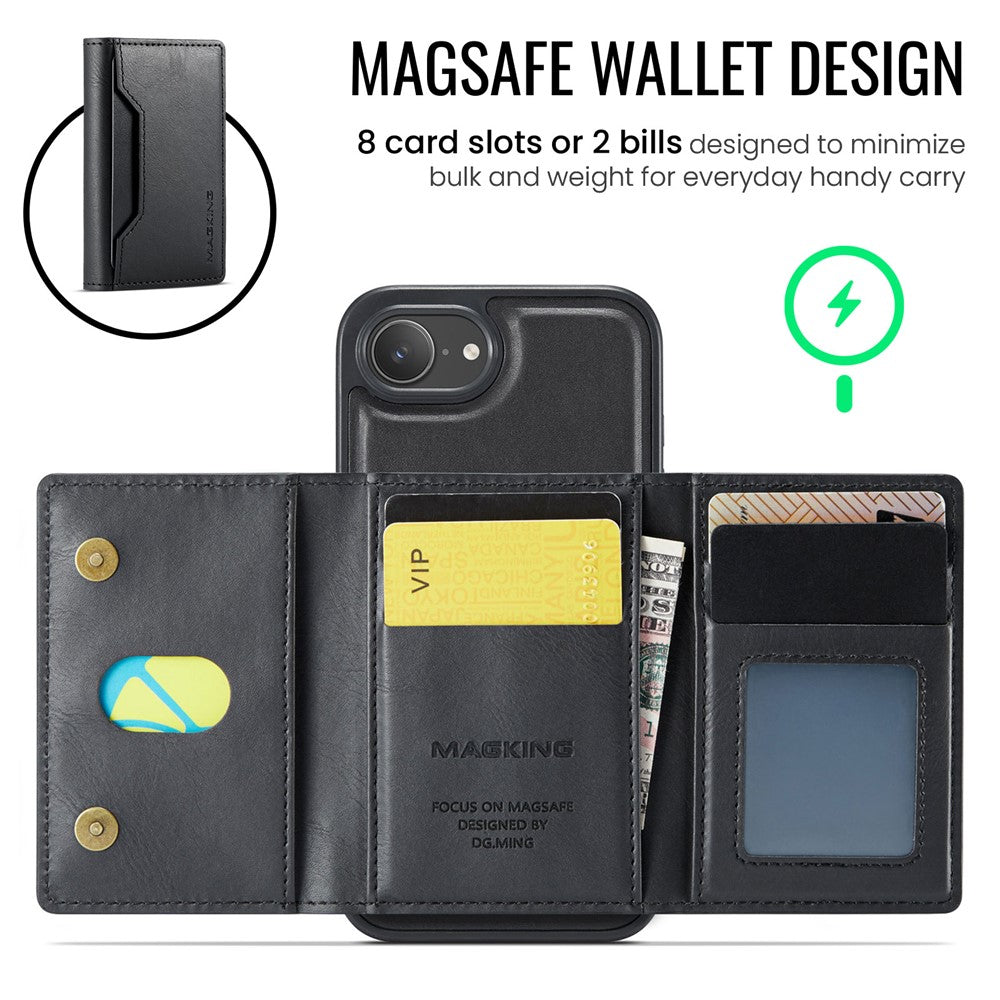 MAGKING K2 Series For iPhone 17e / 16e Case Compatible with MagSafe PC + TPU + PU Phone Cover