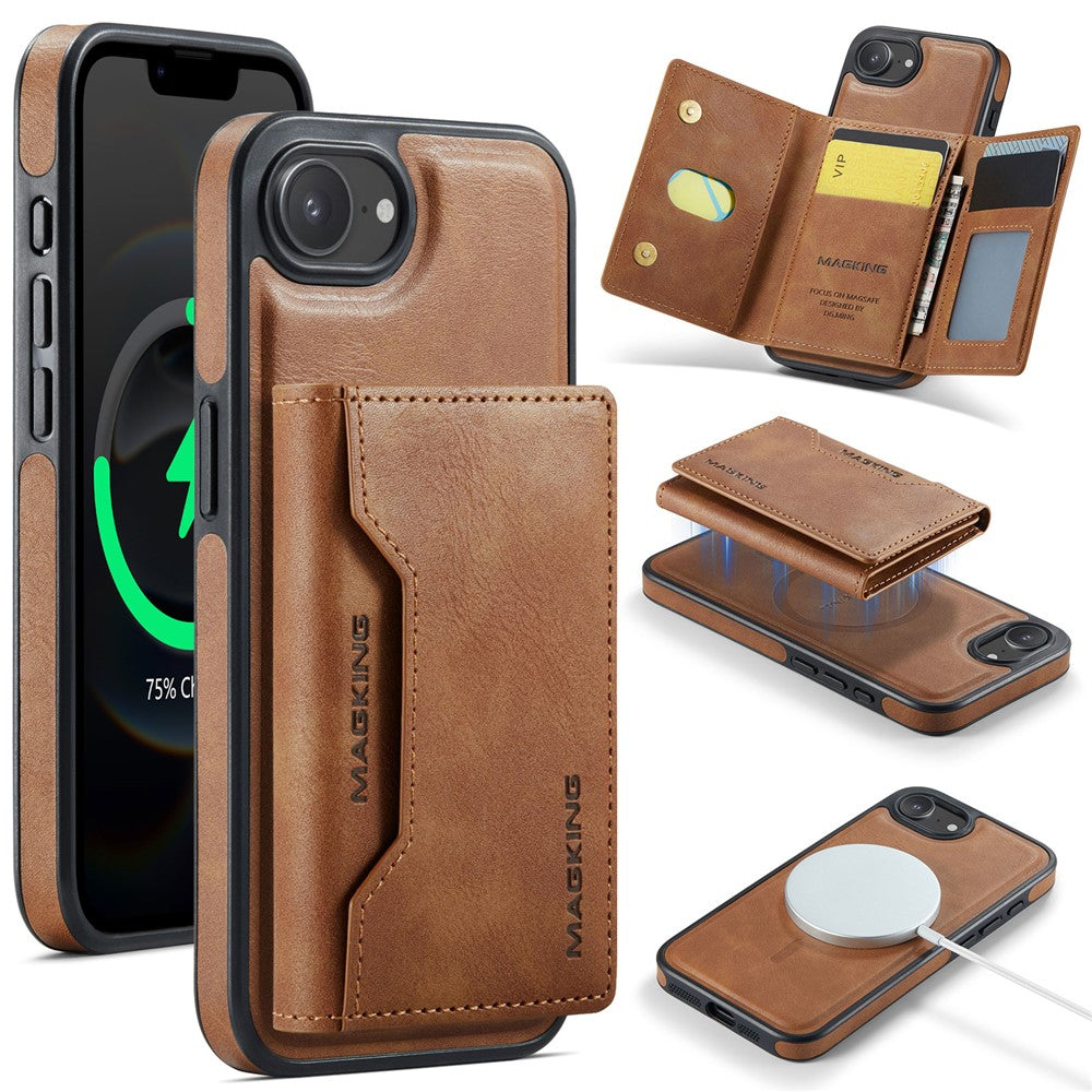 MAGKING K2 Series For iPhone 17e / 16e Case Compatible with MagSafe PC + TPU + PU Phone Cover