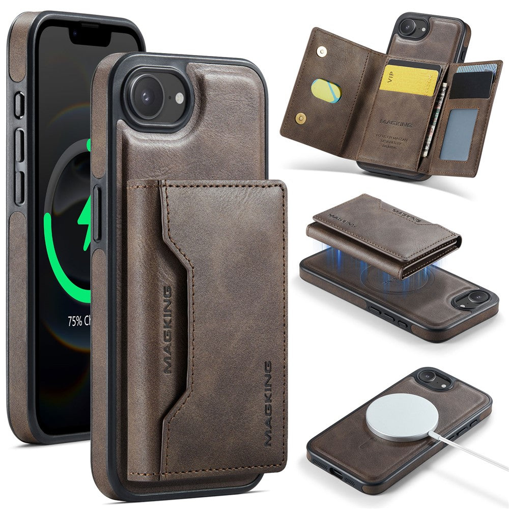 MAGKING K2 Series For iPhone 17e / 16e Case Compatible with MagSafe PC + TPU + PU Phone Cover