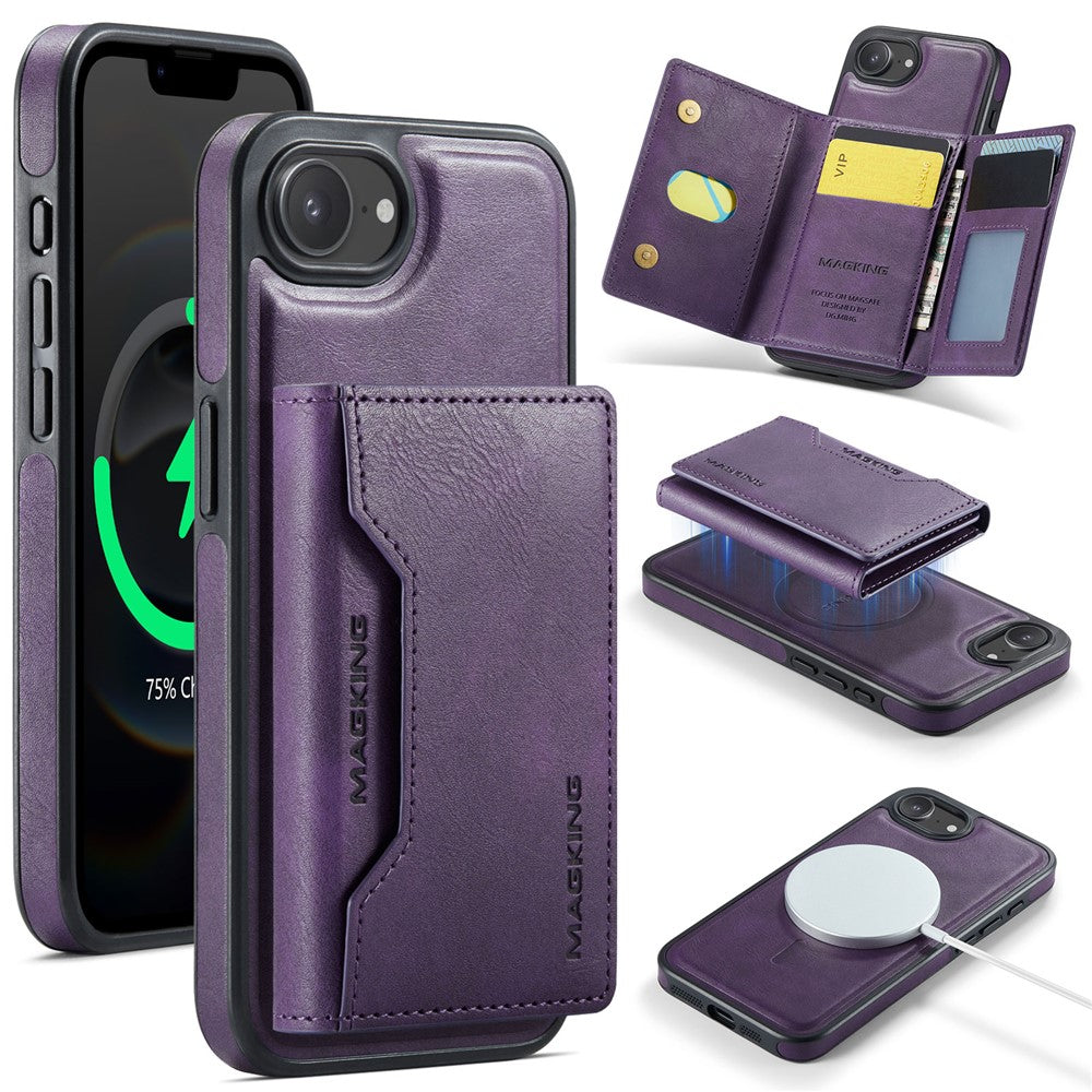 MAGKING K2 Series For iPhone 17e / 16e Case Compatible with MagSafe PC + TPU + PU Phone Cover
