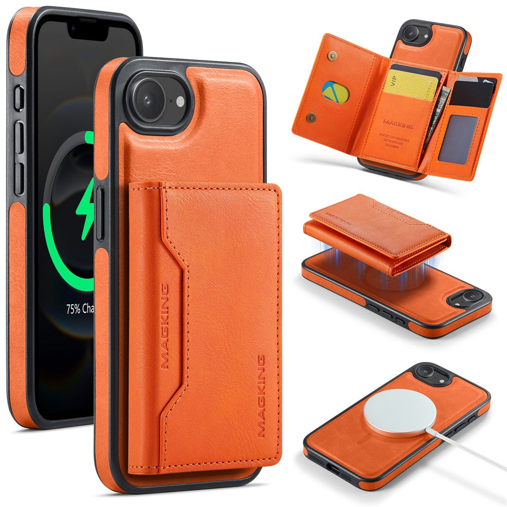 MAGKING K2 Series For iPhone 17e / 16e Case Compatible with MagSafe PC + TPU + PU Phone Cover