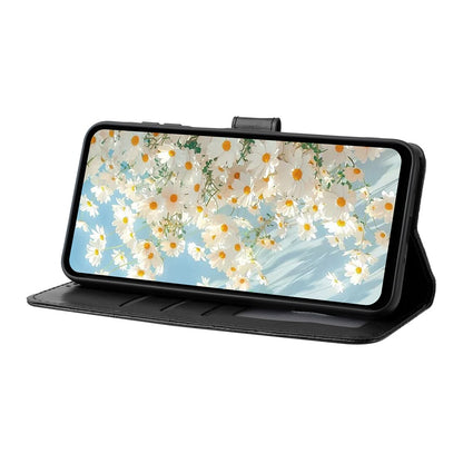 For iPhone 17e / 16e Leather Case Daisy Imprint Wallet Stand Phone Protective Cover