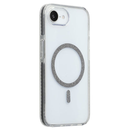 For iPhone 17e / 16e Case Compatible with MagSafe Glitter Ring TPU + Acrylic Clear Phone Cover Airbag Protection