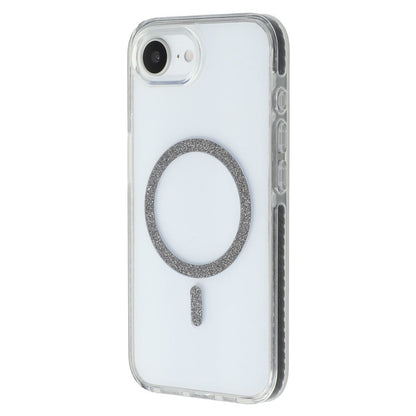 For iPhone 17e / 16e Case Compatible with MagSafe Glitter Ring TPU + Acrylic Clear Phone Cover Airbag Protection