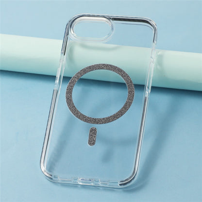 For iPhone 17e / 16e Case Compatible with MagSafe Glitter Ring TPU + Acrylic Clear Phone Cover Airbag Protection