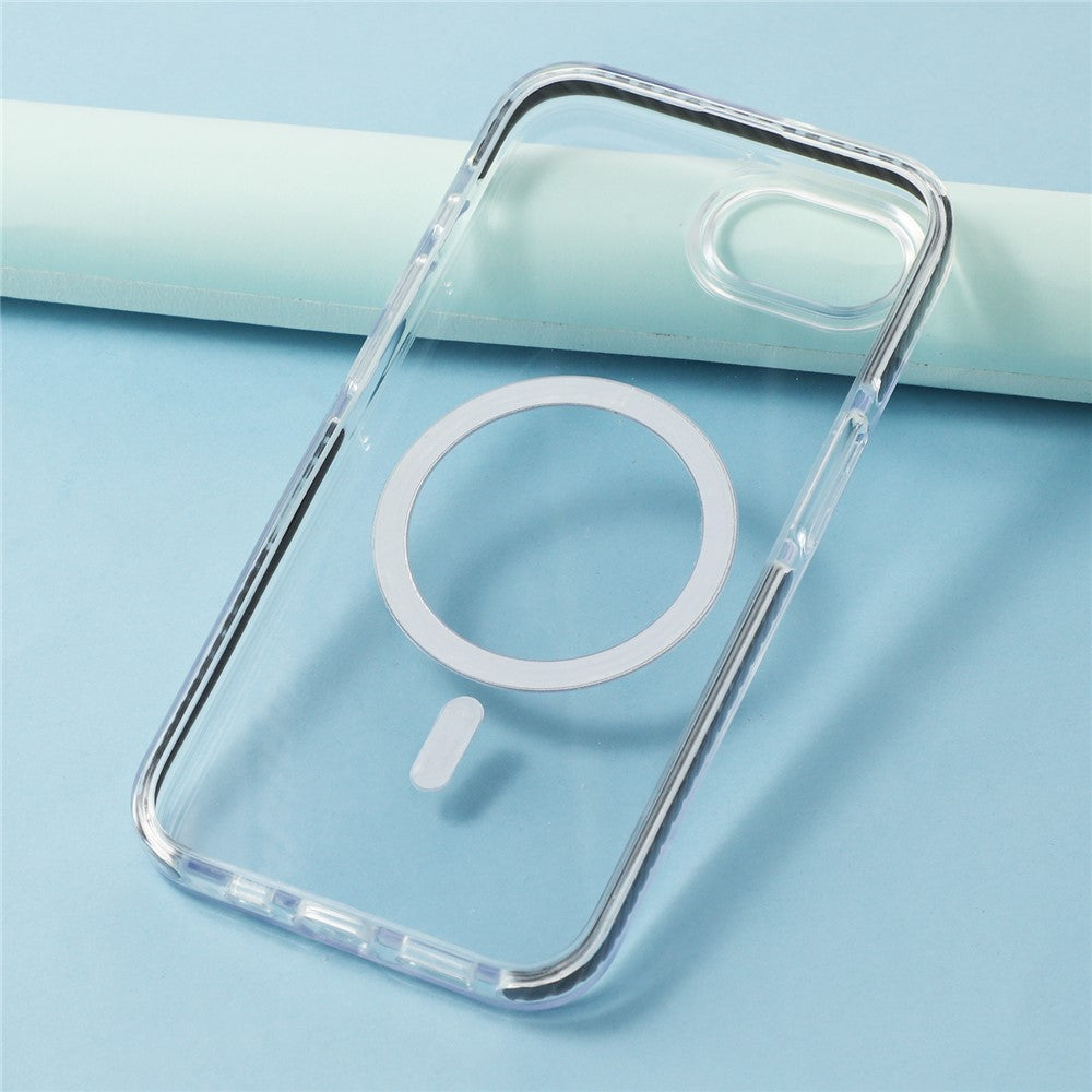 For iPhone 17e / 16e Case Compatible with MagSafe Glitter Ring TPU + Acrylic Clear Phone Cover Airbag Protection
