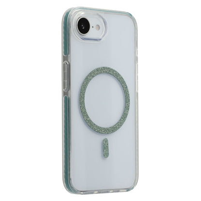 For iPhone 17e / 16e Case Compatible with MagSafe Glitter Ring TPU + Acrylic Clear Phone Cover Airbag Protection