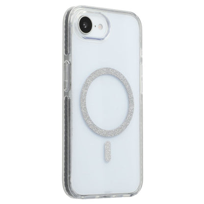 For iPhone 17e / 16e Case Compatible with MagSafe Glitter Ring TPU + Acrylic Clear Phone Cover Airbag Protection