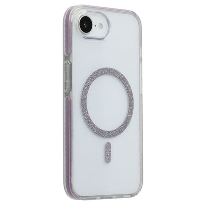 For iPhone 17e / 16e Case Compatible with MagSafe Glitter Ring TPU + Acrylic Clear Phone Cover Airbag Protection