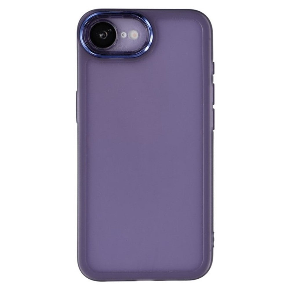 WANLONFENG For iPhone 17e / 16e TPU Case  DKSM Series Electroplated Frame Back Cover with Tempered Glass