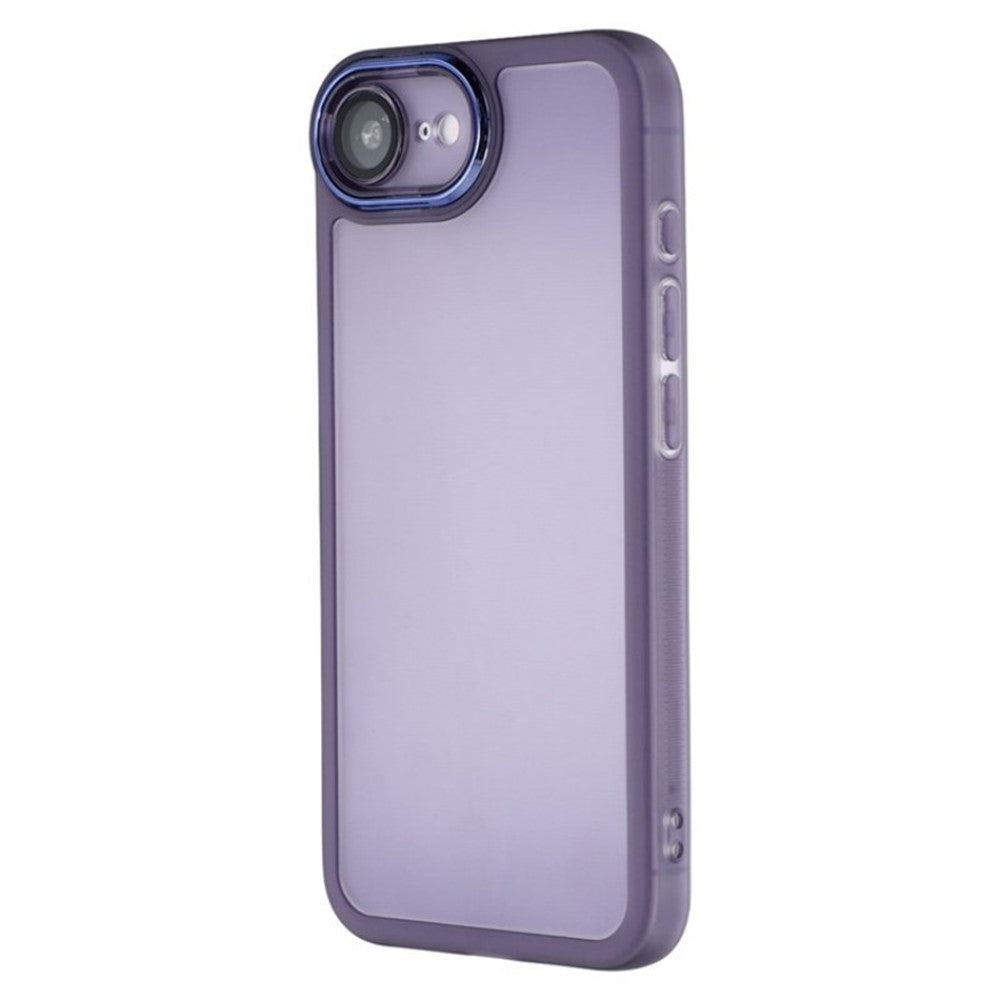 WANLONFENG For iPhone 17e / 16e TPU Case  DKSM Series Electroplated Frame Back Cover with Tempered Glass