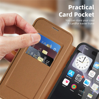 For iPhone 16 Pro Max Leather Case Compatible with MagSafe RFID Blocking Card Holder Phone Cover
