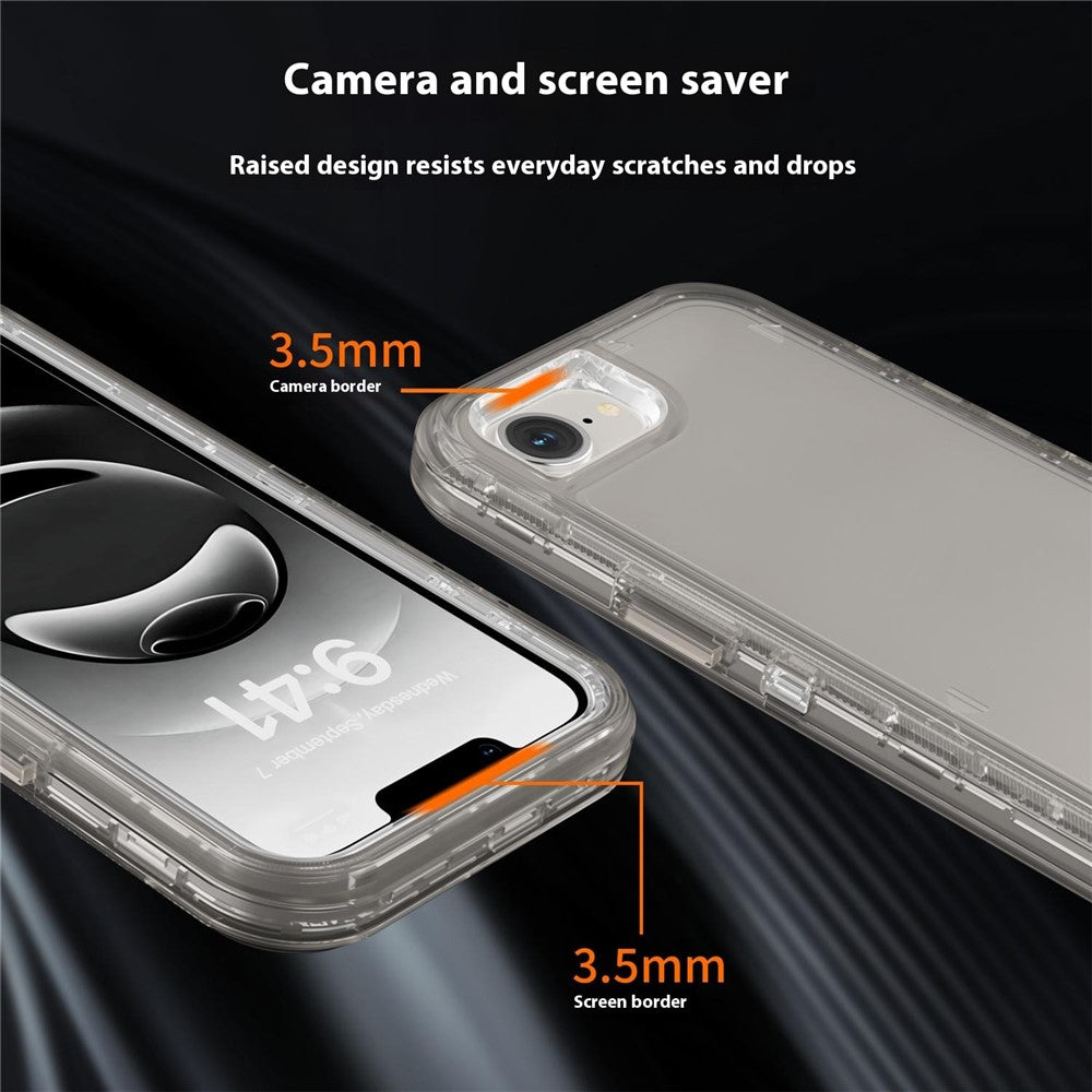 For iPhone 17e / 16e Case 3 in 1 Detachable Shockproof TPU + PC Phone Back Cover
