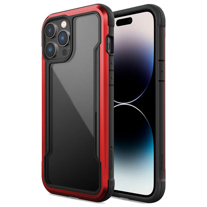 DEFENSE For iPhone 14 Pro Max Anti-bacteria PC+TPU+Aluminum Alloy Phone Case Crystal Clear Drop-proof Back Cover