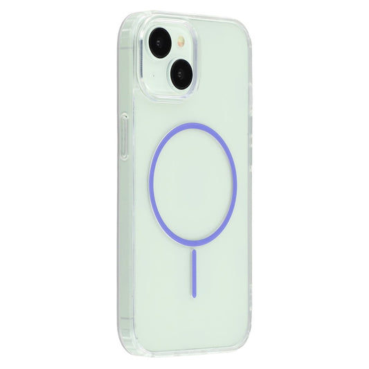 For iPhone 15 Magnetic Case Acrylic TPU Clear Phone Back Cover