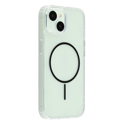 For iPhone 15 Magnetic Case Acrylic TPU Clear Phone Back Cover