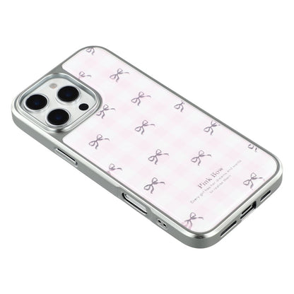 For iPhone 16 Pro Max Case Lacquered Epoxy Pattern TPU + Acrylic Phone Cover Large Camera Cutout