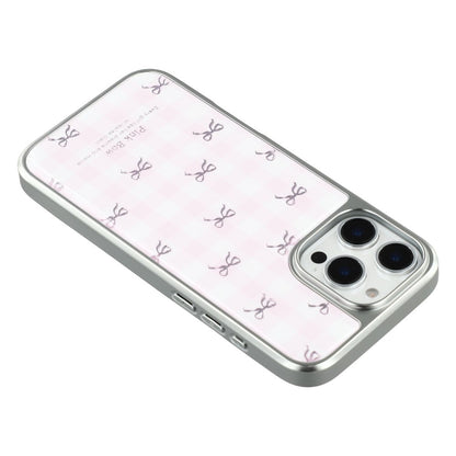 For iPhone 16 Pro Max Case Lacquered Epoxy Pattern TPU + Acrylic Phone Cover Large Camera Cutout
