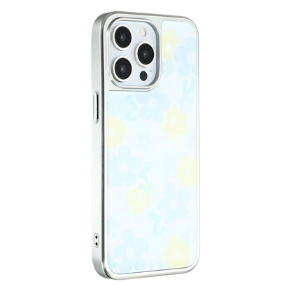 For iPhone 15 Pro Max Case Lacquered Epoxy Pattern TPU + Acrylic Phone Cover Large Camera Cutout
