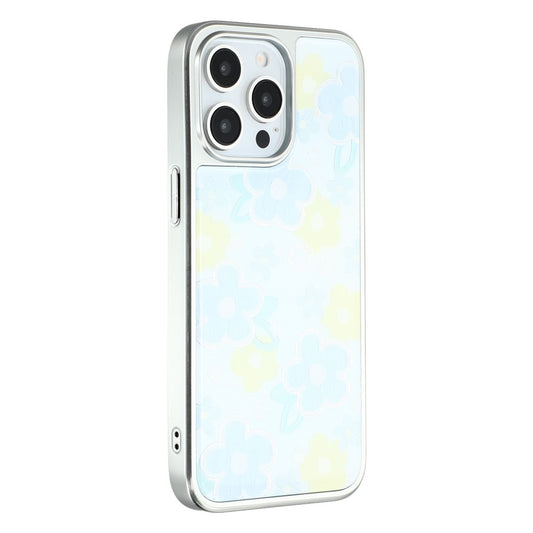 For iPhone 15 Pro Max Case Lacquered Epoxy Pattern TPU + Acrylic Phone Cover Large Camera Cutout