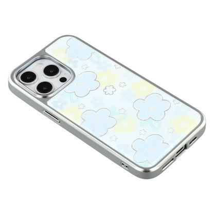 For iPhone 15 Pro Max Case Lacquered Epoxy Pattern TPU + Acrylic Phone Cover Large Camera Cutout