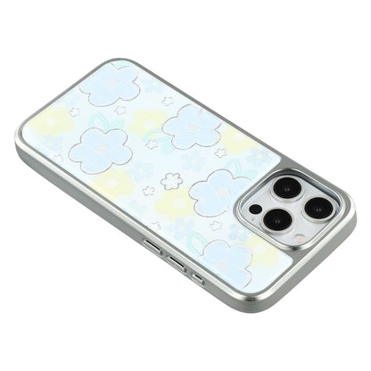 For iPhone 15 Pro Max Case Lacquered Epoxy Pattern TPU + Acrylic Phone Cover Large Camera Cutout