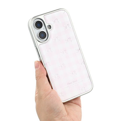 For iPhone 16 Case Lacquered Epoxy Pattern TPU + Acrylic Phone Cover Large Camera Cutout