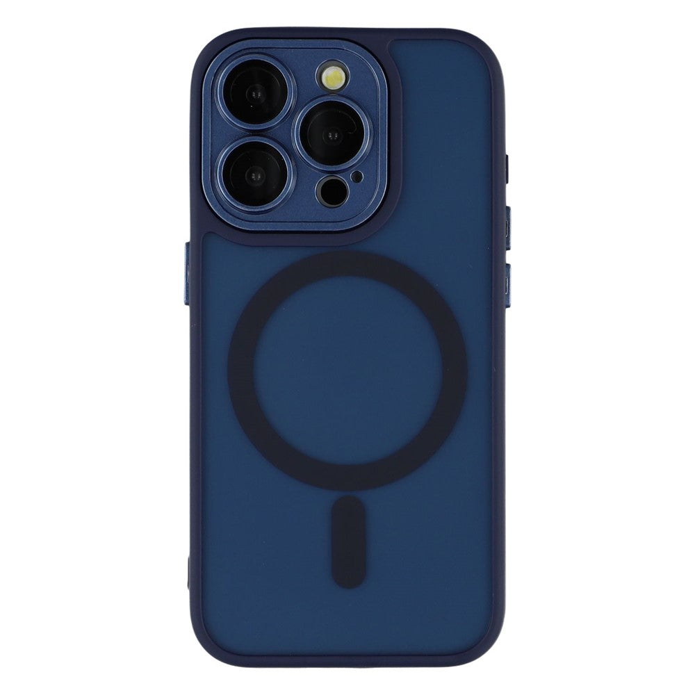 For iPhone 15 Pro Case Compatible with MagSafe PC + TPU Matte Phone Cover with Glass Lens Film