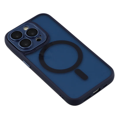 For iPhone 15 Pro Case Compatible with MagSafe PC + TPU Matte Phone Cover with Glass Lens Film