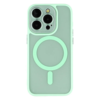 For iPhone 15 Pro Case Compatible with MagSafe PC + TPU Matte Phone Cover with Glass Lens Film