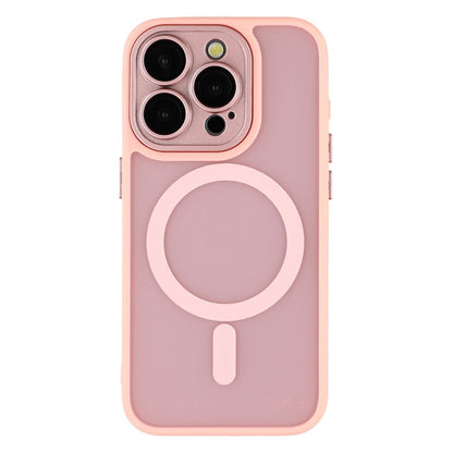 For iPhone 15 Pro Case Compatible with MagSafe PC + TPU Matte Phone Cover with Glass Lens Film