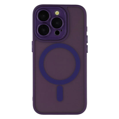 For iPhone 15 Pro Case Compatible with MagSafe PC + TPU Matte Phone Cover with Glass Lens Film